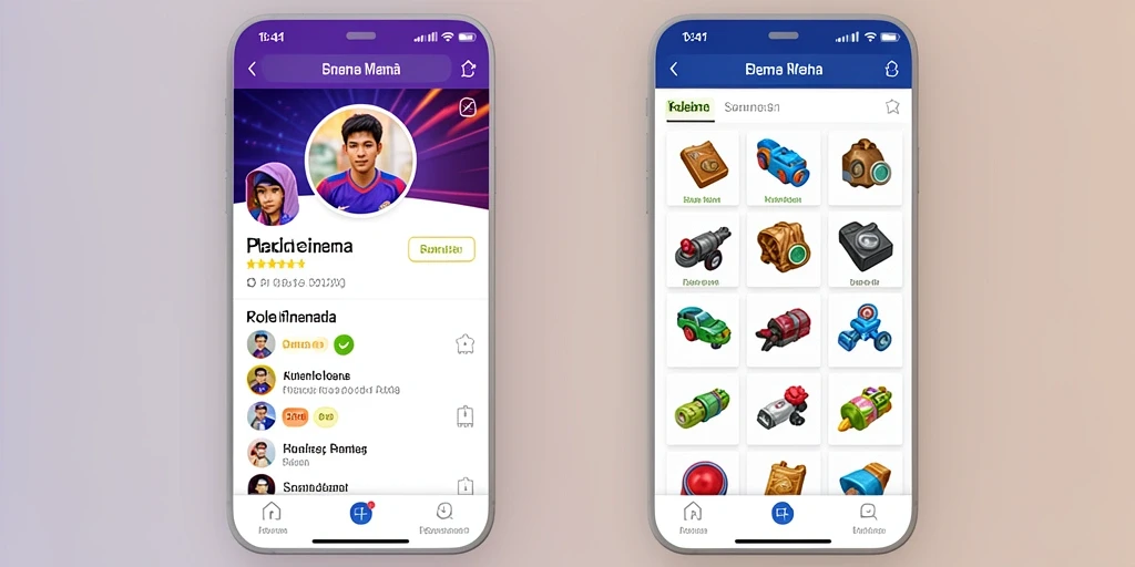 Karakter unik yang siap beraksi dalam permainan.