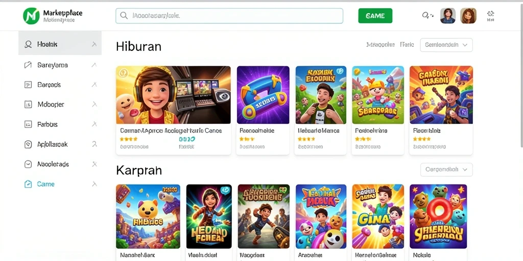 Ilustrasi grafis yang menawan dalam permainan.