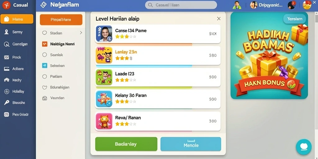 Pengalaman bermain yang mendebarkan dan menyenangkan.